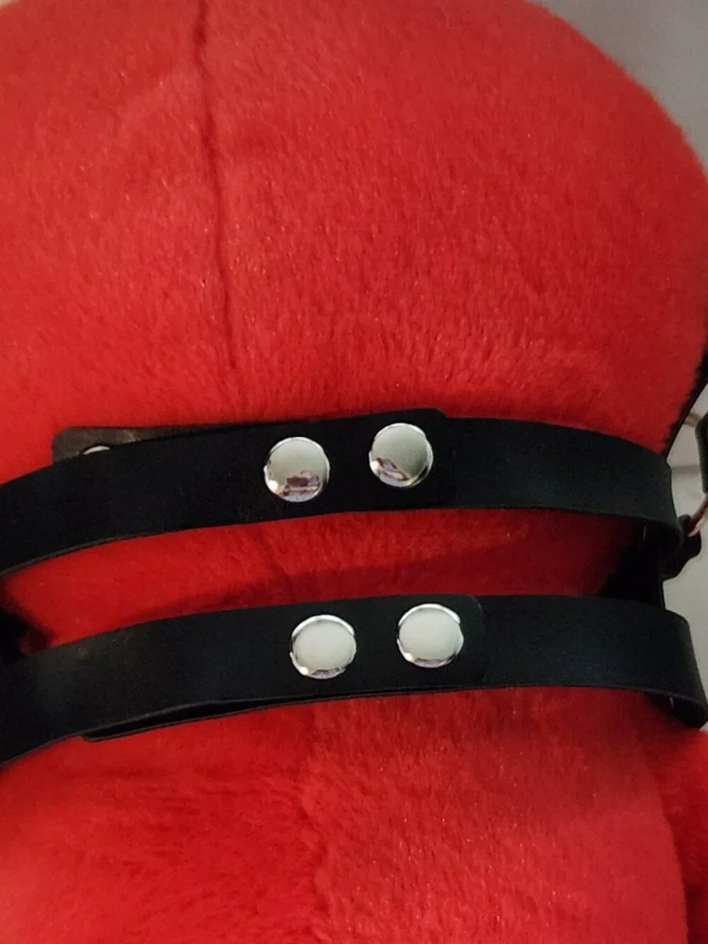 Face mask partial bondage faux leather NEW